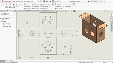 how to make a sheet metal drawing in solidworks|sheet metal 3d sketch solidworks.